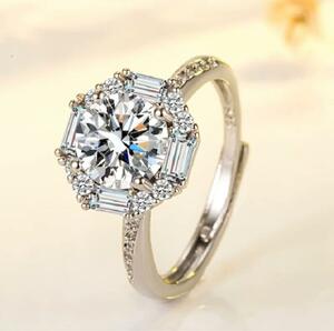  moa sa Night ring ring silver 925 free size 2 carat 