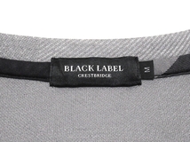 即決 極美品 BLACK LABEL CRESTBRIDGE ブラックレーベル・クレストブリッジ シャドーチェック 半袖Tシャツ カットソー グレー M メンズ_画像6