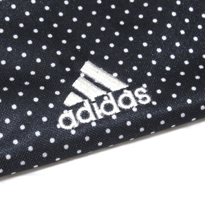 即決 極美品 adidas GOLF アディダスゴルフ ドットプリント 吸汗速乾 ストレッチ ボタンダウン 半袖シャツ ネイビーｘホワイト L メンズの画像5