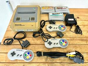 * [Nintendo nintendo ] Super Famicom body SHVC-001 controller attached Hsu fami Nintendo video game soft 