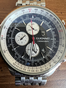 GUIONNET ギオネ Flight Timer Professional オールドナビタイマー クロノグラフ 腕時計 時計 メンズ