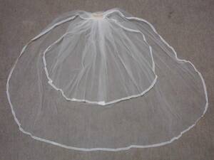 [ new goods unused ] for wedding veil [180cm(1.8m)] ( eggshell white color )