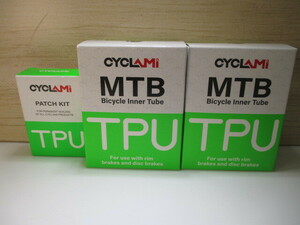 ☆CYCLAMI MTBバイクサイクル チューブ 65ｇ MTB29 FV45 3点セット 未使用①!!