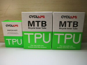 ☆CYCLAMI MTBバイクサイクル チューブ 65ｇ MTB29 FV45 3点セット 未使用②!!
