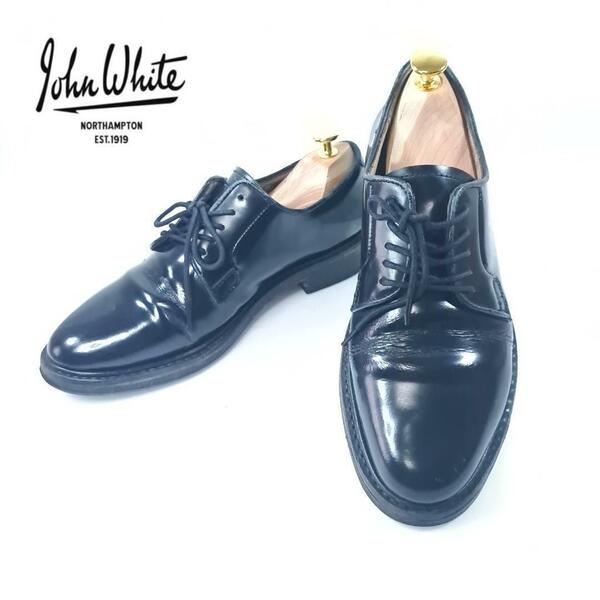 John White ストレートチップ England UK7 1/2 ブラック