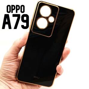 OPPO A79 5G パステルカラー スマホケース ブラック(ゆうパケ)