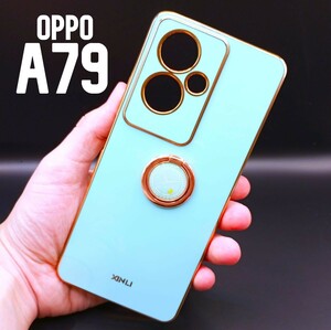 OPPO A79 5G パステル リング スマホケース ミントグリーン(ゆうパケ)