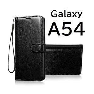 Galaxy A54 手帳型 ブラック スマホケース 