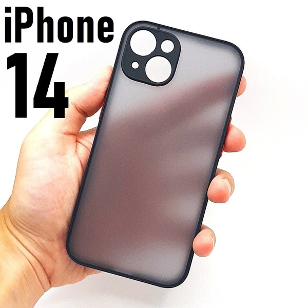 iPhone 14 半透明 ブラック　スマホケース（ゆうパケ）