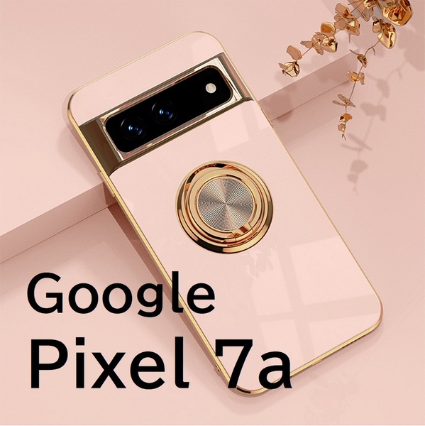 Pixel 7a スマホケース リング付き ピンク(ゆうパケ)