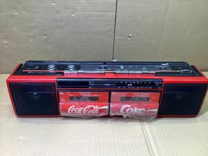 コカ コーラ 非売品ラジカセ TRC-938 Wカセット 昭和レトロ ダブルラジカセ 