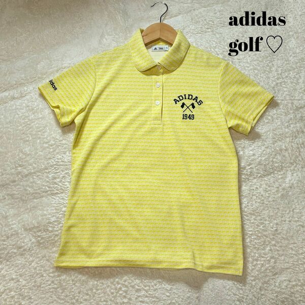 【美品・Lサイズ】adidas golf アディダスゴルフ　レディース ゴルフウェア イエロー　黄色