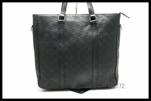 近年モデル希少美中古■LOUIS VUITTON ダミエアンフィニ タダオPM レザー トートバッグ ルイヴィトン■0502ou838-7