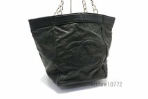 希少美中古■CHANEL 12番台 キャビアスキン デカココ SV金具 レザー チェーンショルダーバッグ シャネル■0509vd23059_画像4