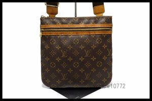 希少美中古■LOUIS VUITTON モノグラム ポシェットボスフォール レザー ショルダーバッグ ルイヴィトン■0509rr18237