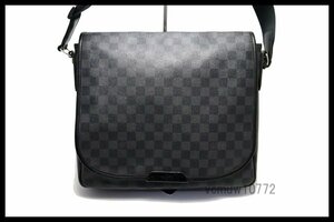 希少美中古■LOUIS VUITTON ダミエグラフィット ダニエルMM レザー ショルダーバッグ ルイヴィトン■0509so1840470