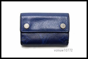 RFIDタグ近年希少美中古■LOUIS VUITTON タイガラマ ディスカバリーコンパクト レザー 3つ折り財布 ルイヴィトン■0502ea33141