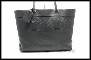 近年モデル希少美中古■LOUIS VUITTON ダミエアンフィニ カバヴォワヤージュ レザー トートバッグ ルイヴィトン■0516ur85-7M