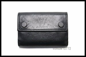 近年モデル希少美中古■LOUIS VUITTON モノグラムシャドウ ディスカバリーコンパクト レザー 3つ折り財布 ルイヴィトン■0523du298-5D