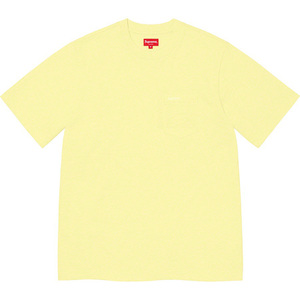 21SS Supreme S/S Pocket Tee Lサイズ ポケット Tシャツ Pale Yellow イエロー