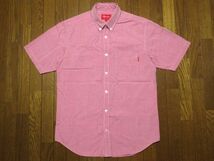 美品 Supreme Fine Oxford Shirt Sサイズ ファイン オックスフォード シャツ Pink ピンク_画像2