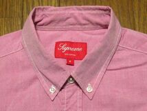 美品 Supreme Fine Oxford Shirt Sサイズ ファイン オックスフォード シャツ Pink ピンク_画像4