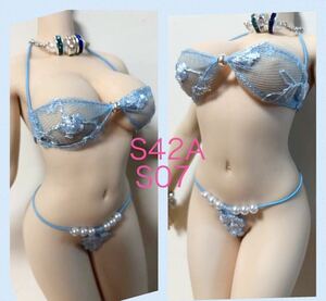 S42A、S07レースブルー／ファイセン／コスチューム／ランジェリー3点セット　Mia