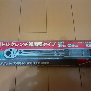 トルクレンチ 微調整タイプ 5N.m～25N.m 差込角9.5mm 3/8 バイク 整備 メンテ 工具 プリセット型の画像4