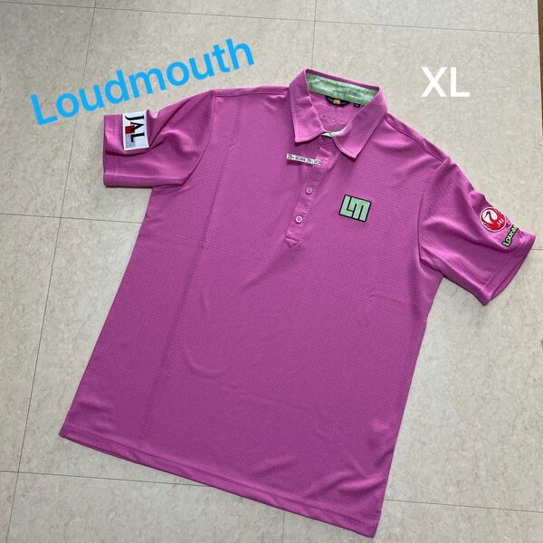 Loudmouth ゴルフウェア メンズ 半袖ポロシャツ ピンク