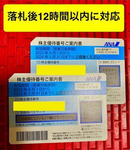 ANA株主優待券２枚【12時間以内対応！】5月31日