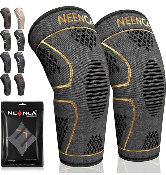 NEENCA 膝サポーター 2枚セット Lサイズ 膝保護 スポーツ用 膝安定 男女兼用 膝保護