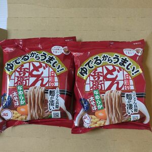 ゆでるからうまい！日清のどん兵衛 なめらか太そば 2食パック 192g（96g×2食）