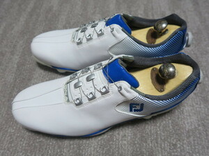 1.6万★試着程度 超美品 FootJoy フットジョイ ゴルフシューズ DNA Boa 26.5cm ホワイト/ブルー