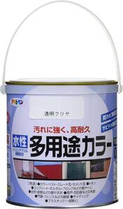 アサヒペン 塗料 ペンキ 水性多用途カラー 0.7L クリヤ 水性 多用途 ツヤあり 1回塗り 高耐久 汚れに強い 無臭 防カビ 