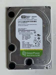 Western Digital WD20EURX HDD 3.5インチ 2TB AVコマンド対応 動作未確認ジャンク