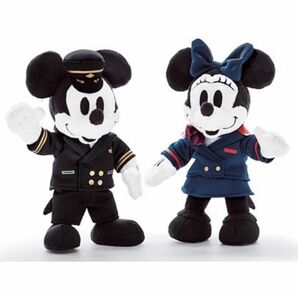 【未使用品】JAL 機内販売限定　ミッキーマウス＆ミニーマウス ぬいぐるみセット　日本航空　ディズニー