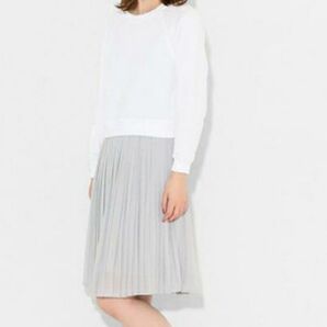 SENSE OF PLACE by URBAN RESEARCH ワンピース 裏毛 × プリーツドッキングワンピース チュニック