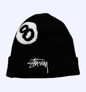 STUSSY ステューシー 8ボール ニットキャップ 黒