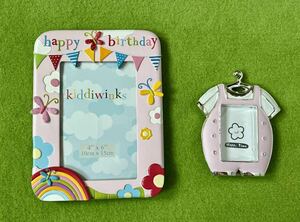 happy birthday happy birthday picture frame 2 piece set pink girl present gift [ free shipping ]