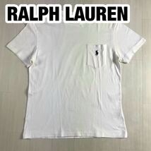 RALPH LAUREN ラルフローレン 半袖Tシャツ M ホワイト 刺繍ポニー_画像1