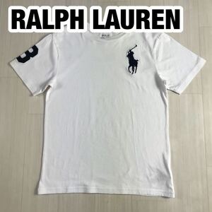 RALPH LAUREN ラルフローレン 半袖Tシャツ ユースサイズ S(8) ホワイトビッグポニー