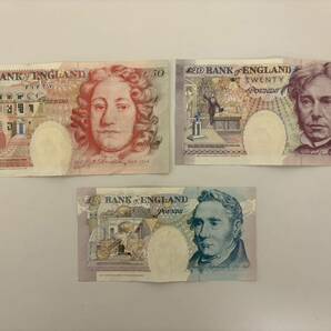 イギリスポンド旧紙幣 GBP 75イギリスポンド分 計3枚 Great Britain Pound海外旧紙幣 外国旧紙幣 の画像2
