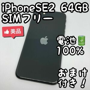 iPhone SE 第2世代 (SE2) ブラック 64GB SIMフリー _504