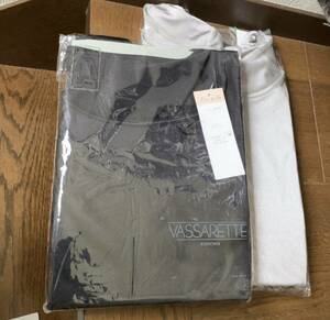 レナウン 上品 光沢 長袖 カットソー Tシャツ グレー 黒 2枚組 プリンセス ライン 美バスト L ナイロン ポリウレタン 新品 ストレッチ有