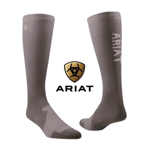 ARIAT アリアト　グレー　エッセンシャルパフォーマンス　ライディングソックス　乗馬靴下　乗馬用品　馬術　乗馬ウェア