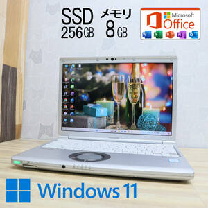 ★中古PC 高性能8世代4コアi5！M.2 SSD256GB メモリ8GB★CF-SV7 Core i5-8350U Webカメラ Win11 MS Office2019 Home&Business★P69258