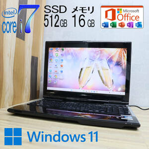 ★美品 YAMAHA♪最上級4コアi7！新品SSD512GB メモリ16GB★LL750/L Core i7-3630QM Webカメラ Win11 MS Office2019 Home&Business★P70455