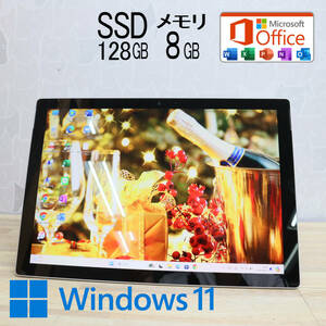 ★美品 高性能8世代4コアi5！M.2 NVMeSSD128GB メモリ8GB★SURFACEPRO6 Core i5-8350U Webカメラ Win11 MS Office2019 H&B★P69630