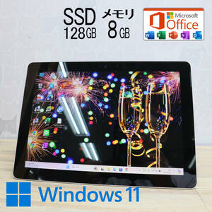 ★美品 M.2 NVMeSSD128GB メモリ8GB★SURFACEGO Webカメラ Pentium 4415Y Win11 MS Office2019 Home&Business 中古品 ノートPC★P69905