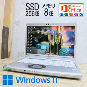 ★中古PC 高性能8世代4コアi5！M.2 SSD256GB メモリ8GB★CF-SV7 Core i5-8350U Webカメラ Win11 MS Office2019 Home&Business★P70348